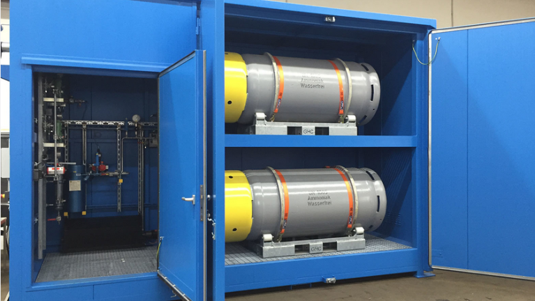 Schaffung einer NH<sub>3</sub>-Versorgung am Hochtemperaturtechnikum des BFI